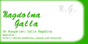 magdolna galla business card